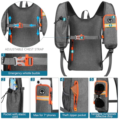 Esup 15L Small Hiking Backpack Foldable Lightweight Travel Day Pack Packable Camping Backpack for Women Men (Gray) - color: Gray