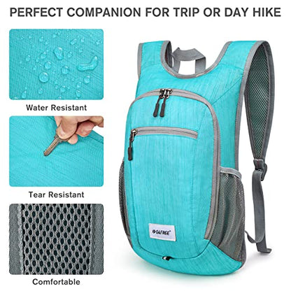G4Free 10L/15L Hiking Backpack Lightweight Packable Hiking Daypack Small Travel Outdoor Foldable Shoulder Bag - color: Aqua, size: 10L