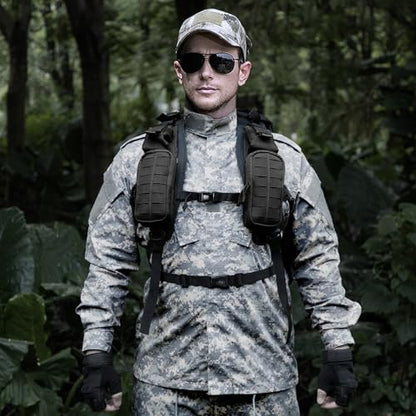 Jueachy Strap Shoulder Molle Accessories Pouch: Tactical Backpack Pocket Attachment Storage Phone Flashlight EDC - size: 2PCS
