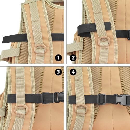 TRIWONDER Backpack Chest Strap Adjustable Sternum Strap Chest Belt Molle with Quick Release Buckle for Tactical Pack - color: Green - 2 Pack