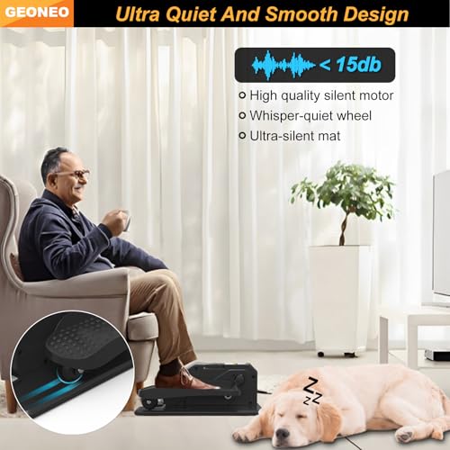 Under Desk Elliptical Machine, Electric Elliptical Leg Exerciser for Senior, Quiet and Compact Electric Seated Pedal Exerciser for Home with Monitor, Remote Control and 12 Adjustable Speeds - style: Silver