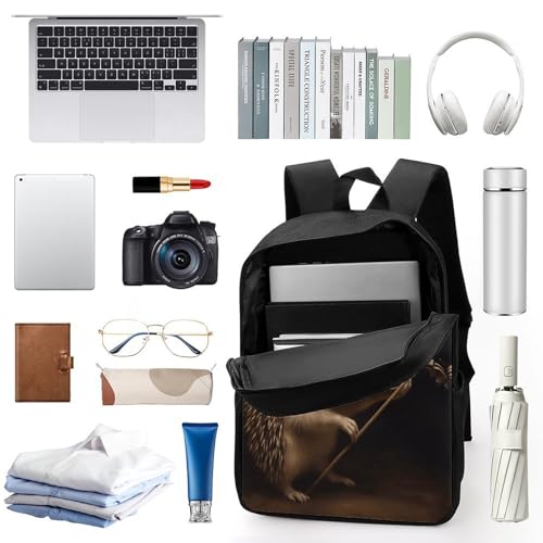 Travel Laptop Backpack Slim Durable Lightweight Back Pack Cute Animal Hedgehog Music Violin Small Backpack For Women Men - color: Animal Hedgehog Music Violin