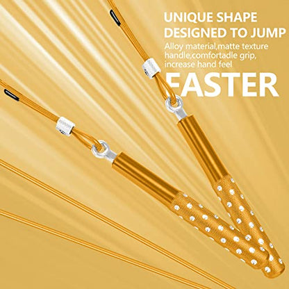 Jump Rope, Wastou Speed Jumping Rope for Training Fitness Exercise, Adjustable Adults Workout Skipping Rope for Men, Women, Kids, Girls - color: Yellow