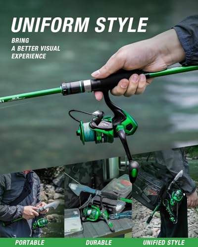 Ghosthorn Fishing Rod and Reel Combo Graphite Telescoping Fishing Pole Portable Travel Kit with Carrier Bag for Freshwater Saltwater - size: 6 ft, style: Fishing Rod+reel(no Lures&line)