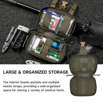 EXCELLENT ELITE SPANKER Tactical Molle Rip Away Ifak Pouch Utility First Aid Pouch Medical EMT Bag - color: Ranger Green