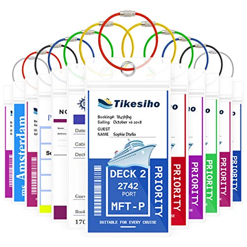 Cruise Luggage Tags, Cruise Essentials Holders for Cruise Travel 12 Pack for NCL, Princess, Carnival, Royal Caribbean - Cruise Essentials - size: Wide(for Carnival, NCL, Princess, MSC, etc) 12pack