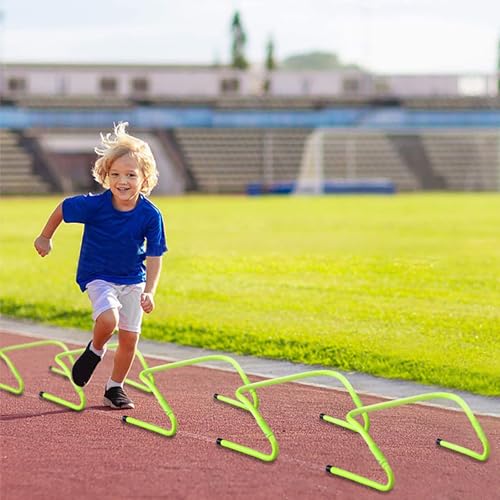 SRNSAEB Kids Adjustable Hurdle 20 15 10 8 6 5 Pcs, Rotatable Pediatric Hurdles with Portable Carry Strap, Park/Backyard/Home Agility Training Equipment Hurdle Set for Students/Preschoolers(5pcs) - size: 5pcs