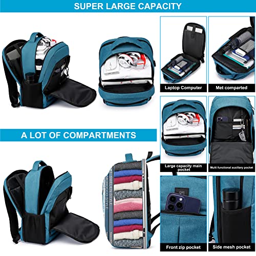 Backpack,Bookbag for Men and Women, 17.3 inch TSA Water Resistant Business Travel Laptop Backpack,Durable College School Backpack Bookbag for Teens, Lake blue - color: 17.3 Inch-lake Blue