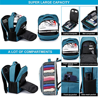 Backpack,Bookbag for Men and Women, 17.3 inch TSA Water Resistant Business Travel Laptop Backpack,Durable College School Backpack Bookbag for Teens, Lake blue - color: 17.3 Inch-lake Blue