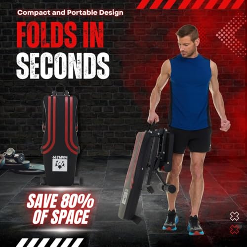 Adjustable Weight Bench - Professional Grade Fitness Equipment for Full Body Workout. Larger Size, Heavy-Duty Steel Construction, 8-Position Backrest, Foldable Design, Ready to Use