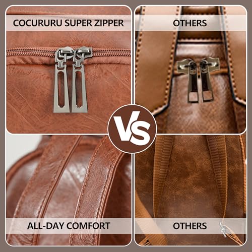 Women Backpack Purse PU Leather Anti-theft Casual Shoulder Bag Fashion Ladies Satchel Bags - color: Tortoiseshell Brown, size: Medium