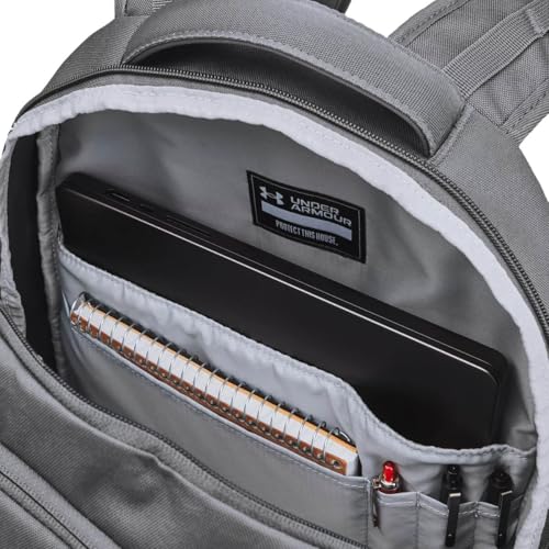 Under Armour Unisex-Adult Hustle 6.0 Backpack, (025) Castlerock / / Steel, One Size Fits Most - color: (025) Castlerock / / Steel, size: One Size
