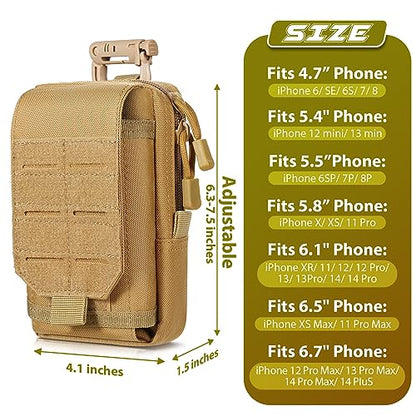 SOWHUP Tactical Molle Pouch Cell Phone Pouch Holster Small Utility EDC Pouch Gadget Organizer Bag - color: ACU1