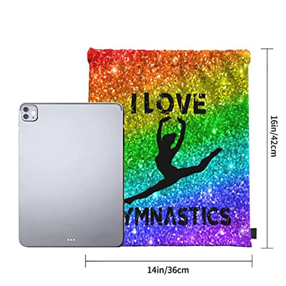 Gymnastics Drawstring Backpack Gym String Bag Drawstring Sackpack Sport For Womens Mens - color: A2 Gymnastics