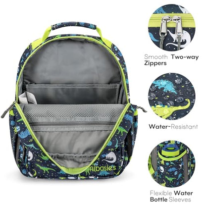 mibasies Boys Backpack with Lunch Box: 3PCS Kids Backpack Set for Kindergarten Elementary - 15 IN Cute Bookbag - Galaxy Dinosaur - color: Galaxy Dinosaur
