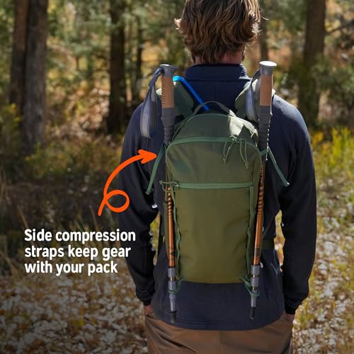 Kelty Asher Backpack, Daypack to Multi-Day Backpacking Capacity, Hiking, Lightweight Travel Pack, Internal Frame (18L Moss) - color: Winter Moss/Dill, size: 18L