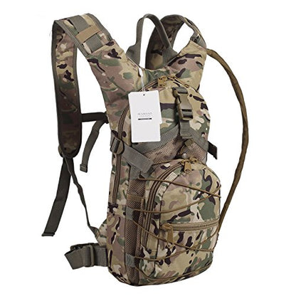 Hydration Backpack with 3L Water Bladder for Hiking and Climbing - color: CP Camo