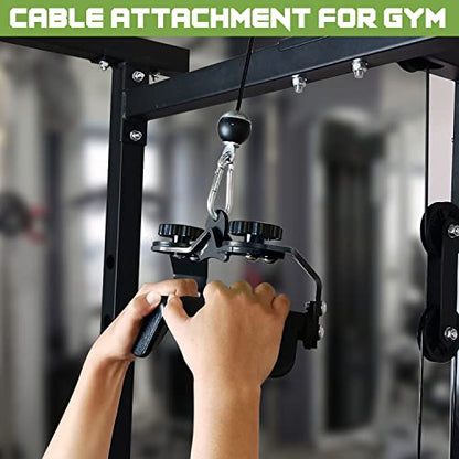 Adjustable Lat Pull down Bar, Cable Machine Attachments for Gym, Home Gym Fitness T-bar Row Pulldown Attachments, Lat Pull Down Machine Wide Grip Neutral Grip Handle - color: SP-B01