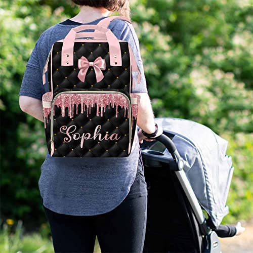 MyPupSocks Custom Baby Diaper Backpack with Name, Custom Multifunction Large Travel Diaper Bag Backpack for New Mom Baby Newborn - color: Multi #28