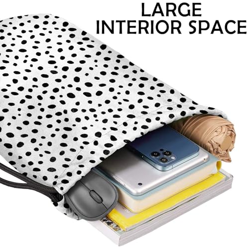 Drawstring Backpack Draw String Bag Waterproof for Sports Gym Beach Travel Cute Aesthetic Sackpack Men Women (13"×17")-Speckle Leopard Cheetah - color: S-1-speckle