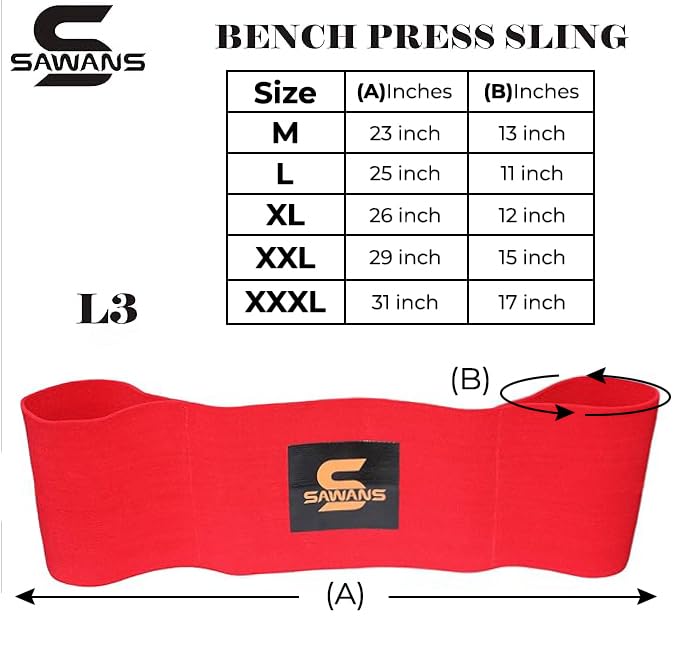 SAWANS Bench Press Sling Power Weight lifting Training Fitness Increase Strength Push Up Gym Workout - size: Medium