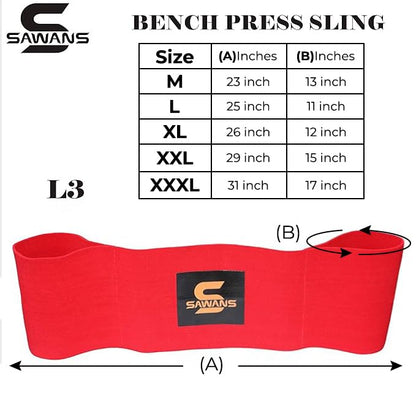 SAWANS Bench Press Sling Power Weight lifting Training Fitness Increase Strength Push Up Gym Workout - size: X-Large