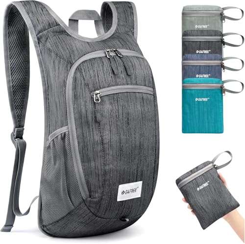 G4Free 10L/15L Hiking Backpack Lightweight Packable Hiking Daypack Small Travel Outdoor Foldable Shoulder Bag - color: Black, size: 10L