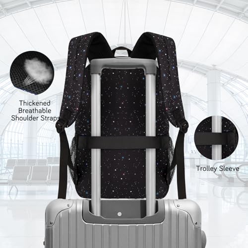 Goloni Lightweight Laptop Backpack 1.1Lbs, 26L Wear-Resistant Water Resistant Backpack with Laptop Compartment for Men Women - color: Starry Black