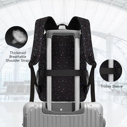 Goloni Lightweight Laptop Backpack 1.1Lbs, 26L Wear-Resistant Water Resistant Backpack with Laptop Compartment for Men Women - color: Starry Black