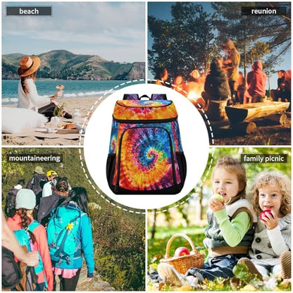 Tropical Pineapples Fruits Cooler Backpack Insulated Leak Proof Beach Cooler Bag Soft Lunch Picnic Hiking Camping Backpack Cooler - color: silver8