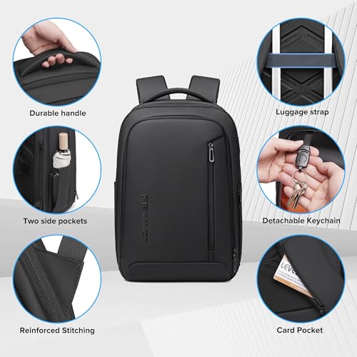 Fenree.geer Laptop Backpack for Men, Business Backpack with USB Charging Port,Water Resistant Tech Backpack, Mens 17 Inch Laptop Bag for Work/Commuter/College - size: Standard