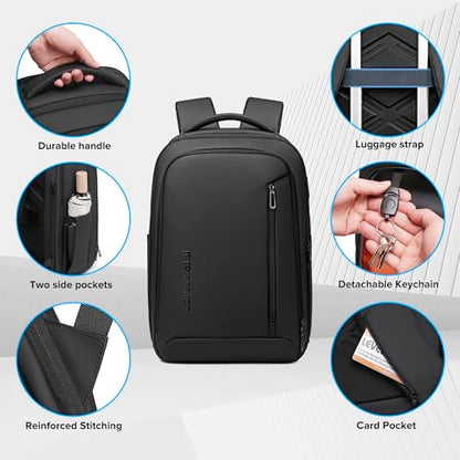 Fenree.geer Laptop Backpack for Men, Business Backpack with USB Charging Port,Water Resistant Tech Backpack, Mens 17 Inch Laptop Bag for Work/Commuter/College - size: Standard