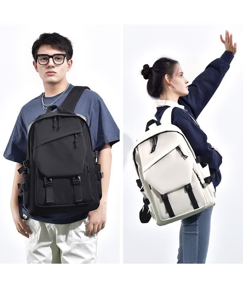 Leisure, College Backpack. Outdoor Travel, Stylish Lightweight Backpack. (off-white) - color: Off-white