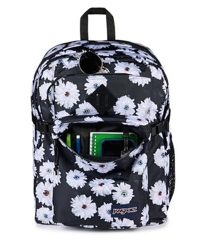 JanSport Main Campus Backpack - Travel or Work Backpack with 15-Inch Laptop Sleeve and Dual Water Bottle Pockets, Eyeball Blossom - color: Eyeball Blossom