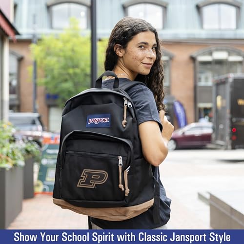 JanSport NCAA Officially Licensed Backpack, West Virginia Mountaineers, Right Pack with Padded 15-Inch Laptop Sleeve, Spacious Computer Bag, Durable Daypack with Bottle Pocket & Haul Handle, Navy
