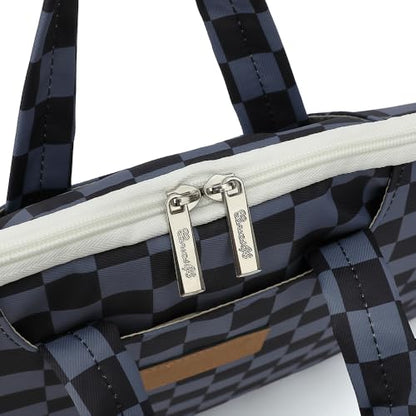 canvaslife Water Black Checker Pattern Laptop Shoulder Messenger Bag for 16 inch and 15.6 inch-16 inch Laptop - color: Black Checker