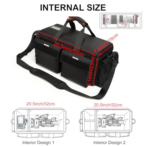 Professional Camera single-Shoulder Bag, Pressure proof &Waterproof DSLR SLR Mirrorless Gadget Case, Cine Cube Bag for Camera Gear, Photographer, Videographer Videomakersfor Z280 FX6 (L) - size: L(HDV4819)