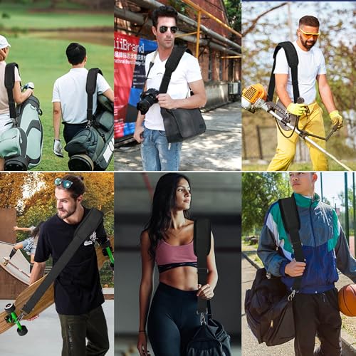 ZINMARK Shoulder Strap 59 inch, Crossbody bag Straps for Duffle, Laptop Bag Messenger Bag Tool Bag Luggage, Soft with Ultra-Thick Fixed Shoulder Pad -Black - color: Black