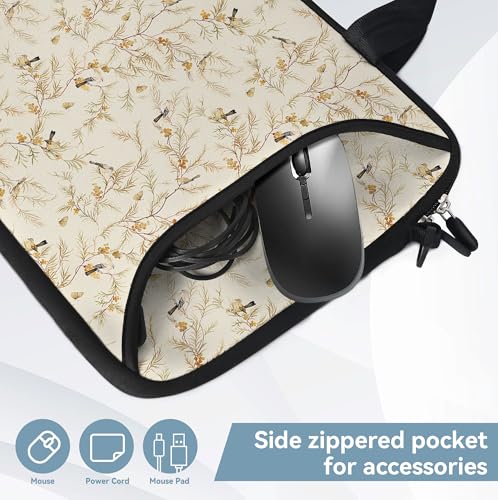 RICHEN 17 inch Laptop Shoulder Bag Carrying Case with Handle Fits 15.6/16/17/17.3/17.4 inch Laptop Notebook (Branches Birds, 16-17.3 inch) - color: Branches Birds