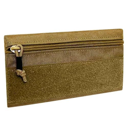 Small Tactical Admin Zipper Pouch with Hook and Loop - color: 2 PACK-TAN