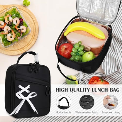 DIGOBAY Backpacks for Girls - 3PCS Girls Backpack with Lunch Box & Pencil Pouch School Backpacks for Elementary Middle High College School Bookbag for Teen Girl Kids Students Black - color: Black