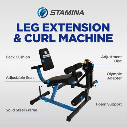 Stamina Strength Training Machine Chest Press and Leg Extension Curl Home Gym Equipment Adjustable - size: Leg Extension