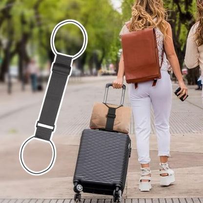 2 Pack Adjustable Luggage Connector Straps 2026 Elastic Travel Suitcase Add-A-Bag Fastening Belt, Multi-Use Strong Travel Luggage Connection Belt for Easy Travel (Colourful-2pc) - color: Colourful-2pc