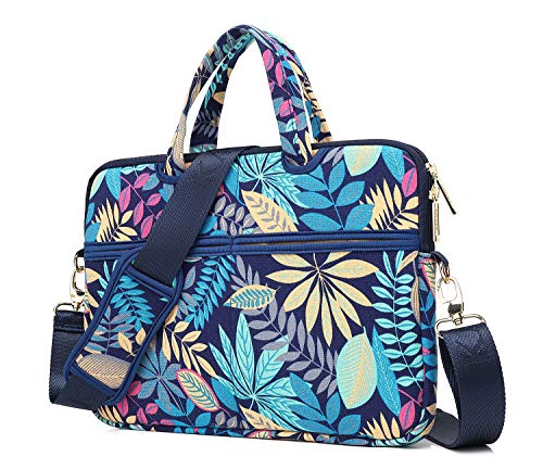 kayond Forest Series Bule Patten Waterproof Laptop Shoulder Messenger Bag Case Sleeve for 12 Inch 13.3 Inch Laptop - color: Forest Series Bule, size: 13-13.3 inch