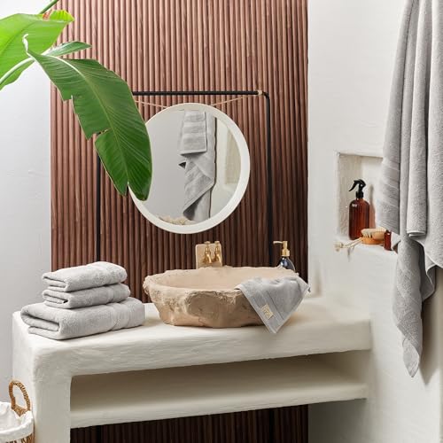 SOFE H&L | Olea Luxury Turkish Cotton Bath Towel Set of 1 : 1 Jumbo Bath Towel Cool Gray | Premium, Soft, Durable, Absorbent | XL Bath Towels Oversized - color: Cool Gray, size: Set of 1 (1 Jumbo Bath Towel)