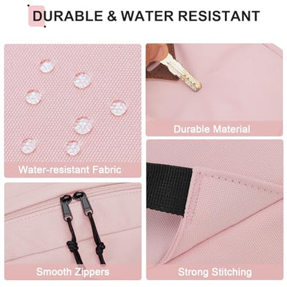 VX VONXURY Backpack for Men Women, Lightweight Kids School Bag, Classic Basic Laptop Bookbag for College Work Travel Hiking - color: Pink