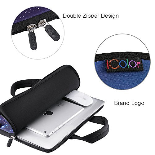 iColor 14 15 15.4 15.6 inch chromebook case Cover Bag Boys Laptop Handle Bag Computer Protect Case Pouch Holder Notebook Sleeve Neoprene Cover Soft Carrying Travel Case Cute Dog ICB-13 - color: Cute Dog