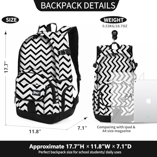 rickyh style School Backpack Travel Bag for Men & Women Lightweight College Back Pack with Laptop Compartmen - color: 04hbblh