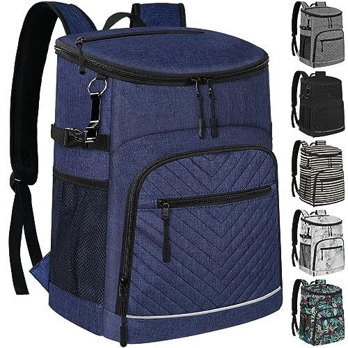 Cooler Backpack Insulated Leakproof Waterproof Backpack Cooler Bag 30/45 Cans, Large Capacity Lightweight Travel Camping Beach Backpack Cooler Ice Chest for Men and Women - color: blue, size: 30 Cans