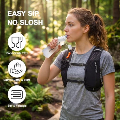 KUYOU Running Vest for Women & Men, Lightweight Hydration Backpack with 2L Water Bladder, Water Backpack for Trail Running, Hiking, Cycling & Marathon - color: Black-2L